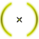 Yellow cqc circle with black cross preview